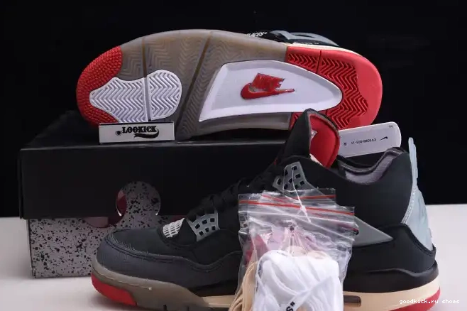 80% Off Sale x Bred Air Jordan Off White CV9388-001 4 Retro 0525